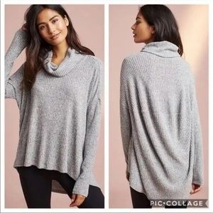 Anthropologie Saturday Sunday Grey Cowl Neck Lazy Sweater XS